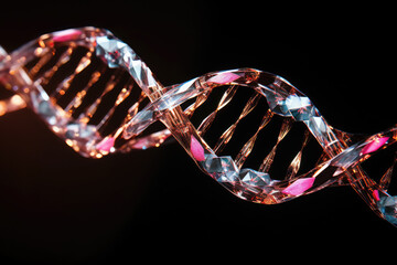 Wall Mural - Gem Stones  DNA Helix Abstract Background