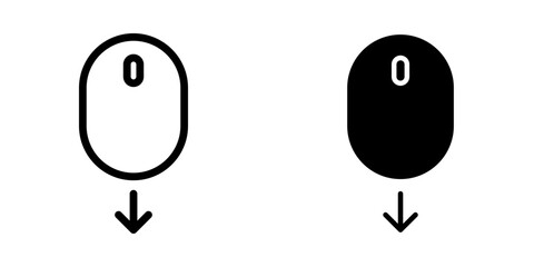 Scroll down icon. sign for mobile concept and web design. vector illustration
