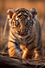 Cute Tiger Cub Portrait