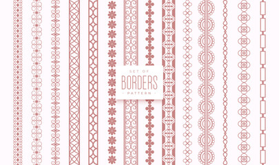 Wall Mural - artistic style set of lace pattern border banner designs