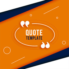 Wall Mural - paper style quote frame background with text space