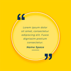 Wall Mural - Quote text bubble on yellow background