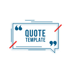 Wall Mural - simple quote frame template dialogue or speech