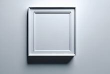 Frame On A Wall, Blank Picture Frame Mockup On White Wall, Design