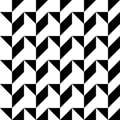 Wall Mural - Black and white geometric pattern in modern style for print and design