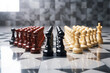 © AI_images - chess competition Concept of Strategy business ideas, chess battle, business strategy concept. AI Generated