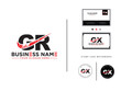Apparel gr Logo Icon, Creative Luxury gr Brush Letter Logo Icon Vector Template
