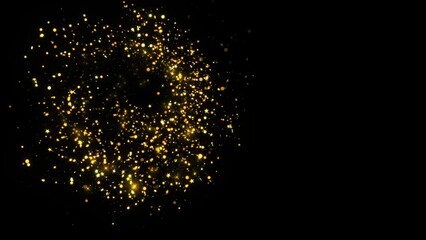 Wall Mural - shining magic light. fairy golden glitter particles sparkling glowing. luxury magic sparkles trail b