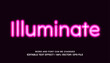 © GiasWizya - illuminate ​editable text effect template, pink neon light effect futuristic style typeface, premium vector