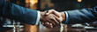 © wolfhound911 - Businessman handshake for success deal in business merger and acquisition. AI Generated