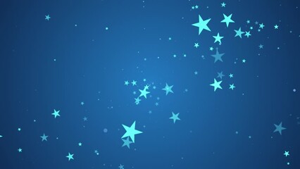 abstract motion background shining shimmering glittering blue star particles bokeh. popular, modern,
