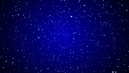 Wall Mural - Flashing lights of blue glitter on black tarry night, glowing shinning stars, twinkle stars at night sky. LED flashing, flickering bulbs. Twinkling and blinking stars. Sparkling glitter shiny blinking