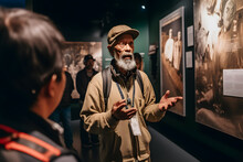 A Museum Tour Guide Sharing Fascinating Stories And Insights About The Exhibits. Generative AI