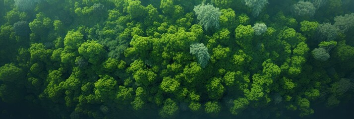 Wall Mural - Sun shining through the trees banner and wallpaper background. Generative AI