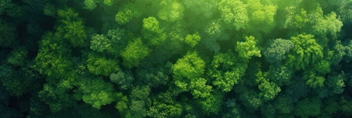 Wall Mural - Sun shining through the trees banner and wallpaper background. Generative AI