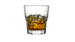 ice cube whiskey glass isolated on white background whiskey on the rocks PNG elements