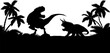 © Christos Georghiou - A dinosaur animal silhouettes background landscape scene