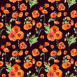 © Elena - Watercolor seamless pattern with hand drawn summer bright red poppy flowers. Isolated on color background. Design for invitations, wedding, love or greeting cards, paper, print, textile