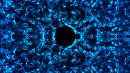 Wall Mural - big data visualization. abstract dynamic particles. abstract space background on a scientific astron