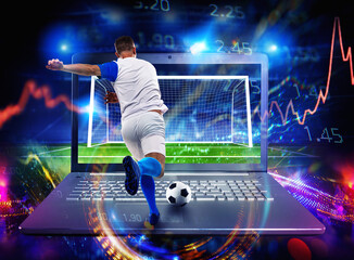 Online football bet and analytics and statistics for soccer game