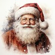 © MiraCle72 - Vintage watercolor style Santa Claus