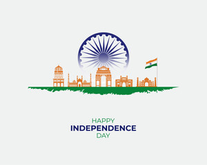 happy independence day of india. 15 august. holiday concept. template with background, banner, poste