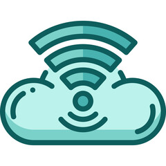 Wall Mural - cloud computing two tone icon