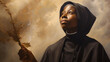 © ckybe - Saint Josephine Bakhita Colored Illustration. St Bakhita..