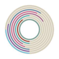 Wall Mural - radial bar infographic chart design. visual data presentation. color flat chart diagram vector icon 