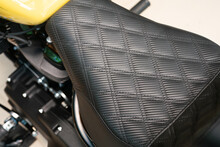 Texture Of Motorcycle Seat . Leather Motorcycle Seat.