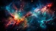© kanesuan - Colorful Space Galaxy cloud nebula background, Generative AI