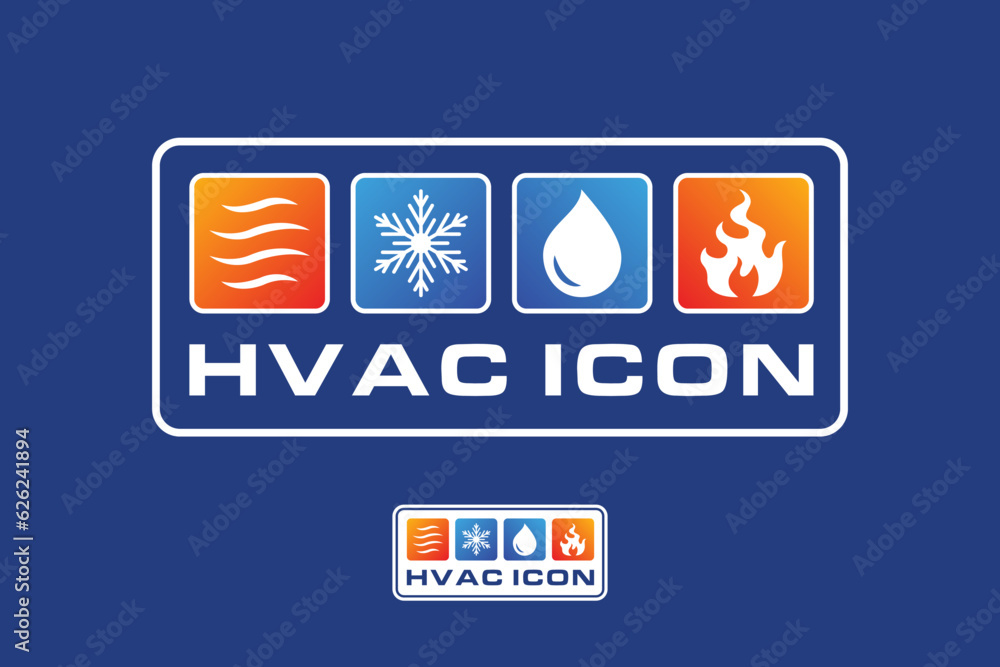 Hvac icon logo vector design template fit for hvac business company ...