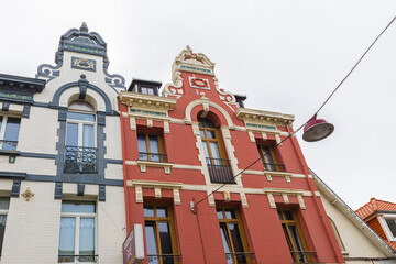 Wall Mural - facades of the town of Wimereux, in the north of France