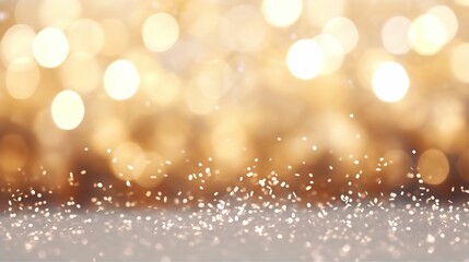 Wall Mural - Winter Christmas Snow Fall Bokeh Lights Snowflakes Pastel Colour Background