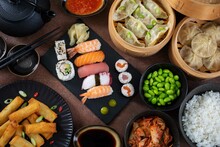  Assortimento Di Cibo E Gastronomia In Stile Asiatico 