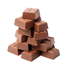 Canvas Print - Cubes of milk chocolate