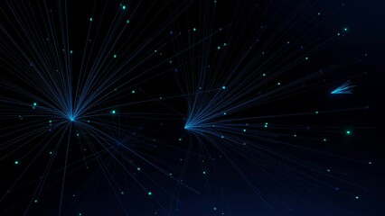 Neural network artificial intelligence. ai deep-learning modern computer technologies. abstract futuristic digital 3d animation. big data concept.