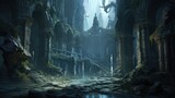 Fototapeta Uliczki - Fantasy Ruins Game Artwork