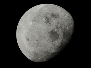Wall Mural - moon surface phases close up in the night.