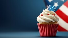 Happy Labor Day. Cake Of Independence Day. 4th Of July Background