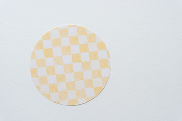 Wall Mural - paper ball with checkered pattern