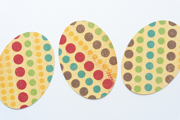 Sticker - decorative scrapbook paper ovals with white space