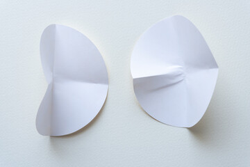 Sticker - cut paper shapes on blank paper