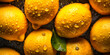 © zamuruev - Overhead Shot of Lemons with visible Water Drops. Close up