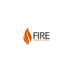 Sticker - Flame Logo Burning. Fire Logo Template Icon isolated on white background