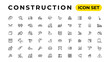© artnazu - Build and construction thin line icons vector
