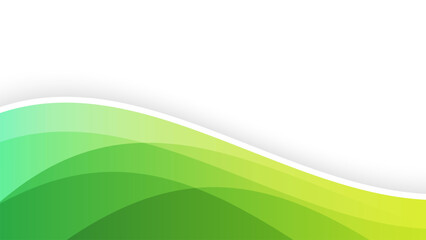 Wall Mural - abstract green curve background with paper style. vector illustration