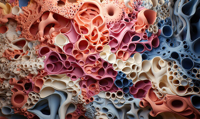 Wall Mural - abstract colored textural structural background. futuristic texture.
