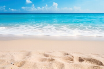 Beautiful tropical beach and sea background with copy space for your text