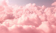 Leinwandbild Motiv Romantic pink sky background. Clouds soft on sunset. For postcard, book illustration. Created with generative AI tools